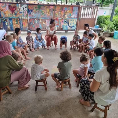 English immersion learning for young children at Shining Stars School Kamala